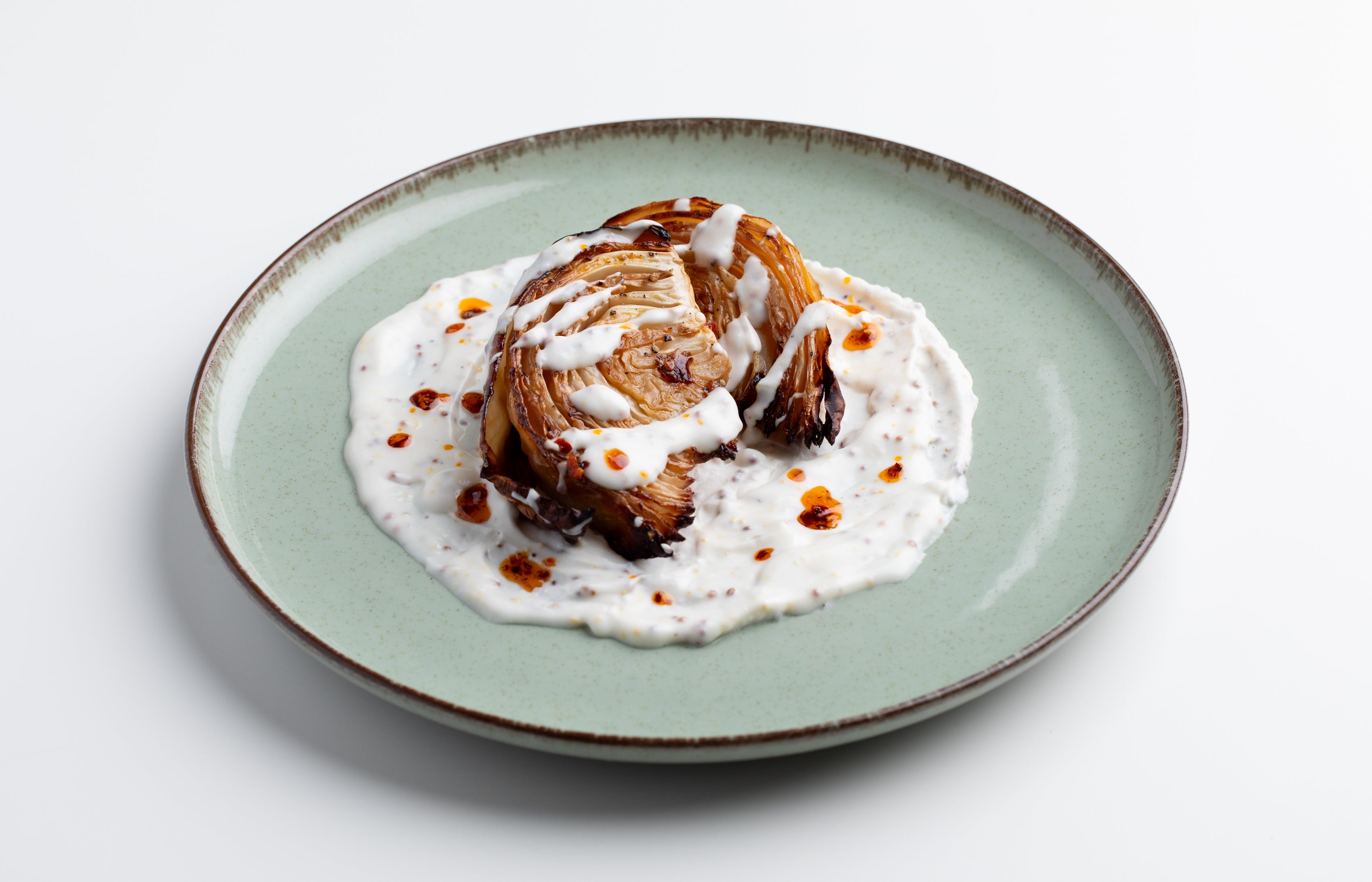 Sült káposzta fokhagymás joghurtos öntettel