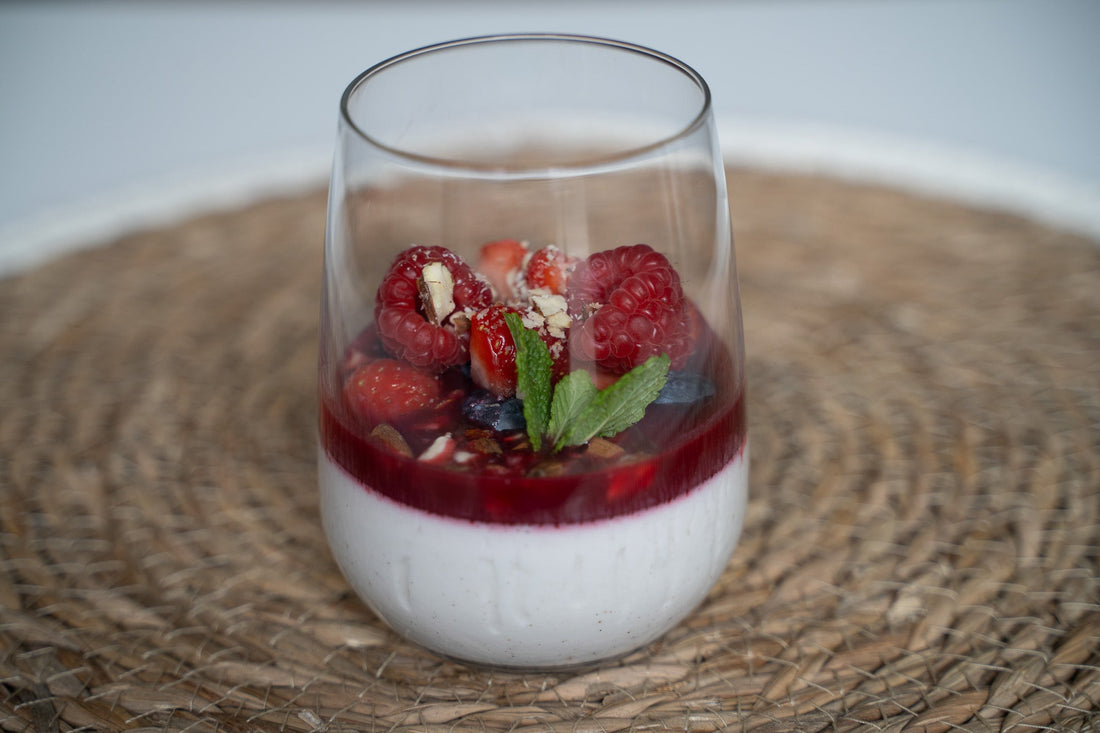 Panna cotta málnaszósszal