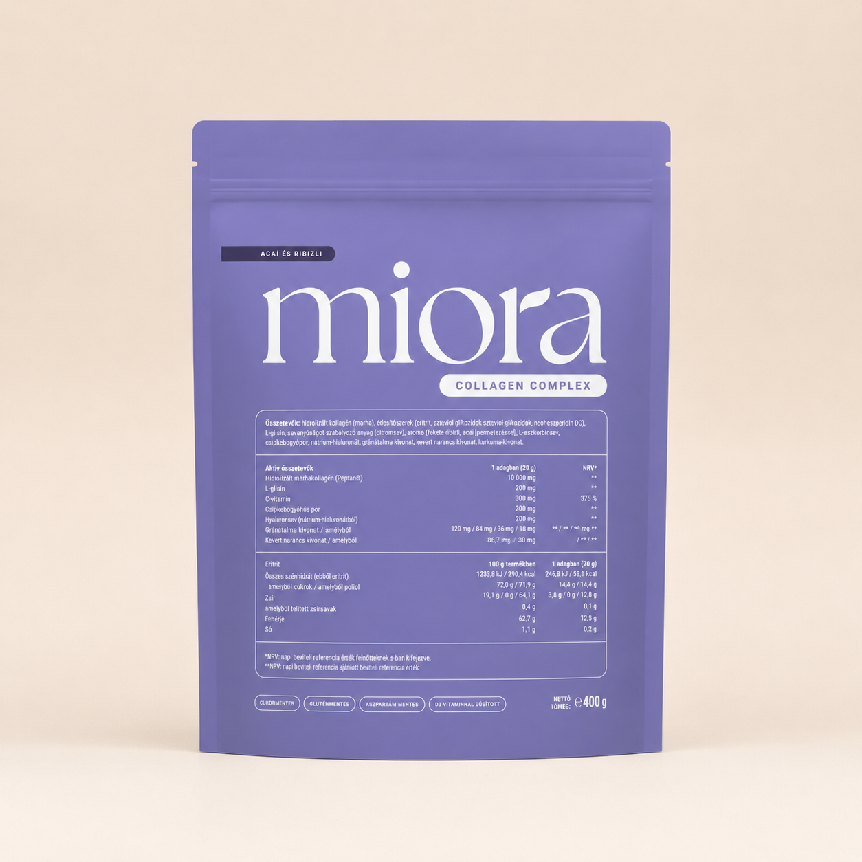 Miora Skin, Body & Balance TrioPack. Miora PURE Epres Fehérje + Collagen Complex + Magnézium