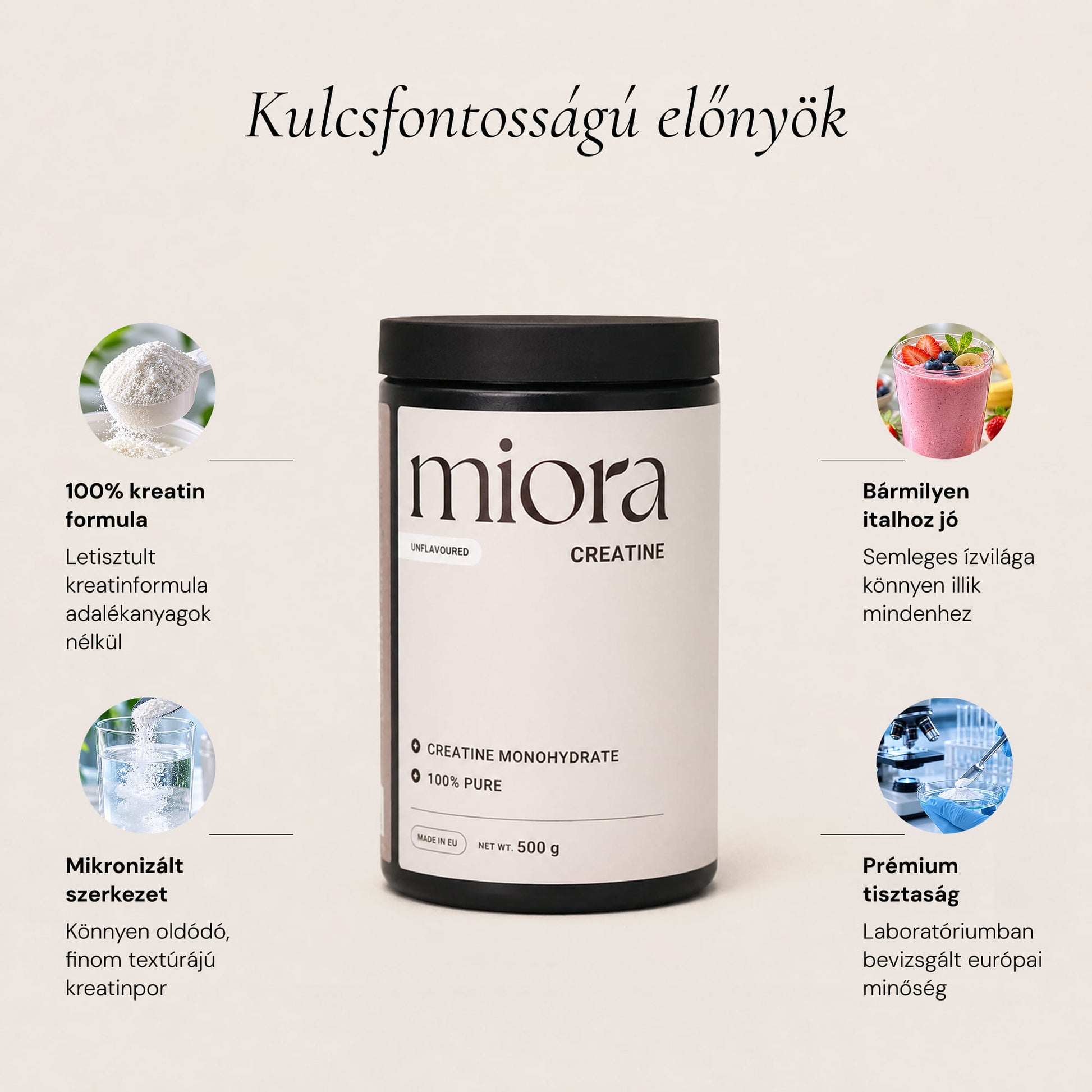 Miora 100% Creatine Monohydrate 500g 