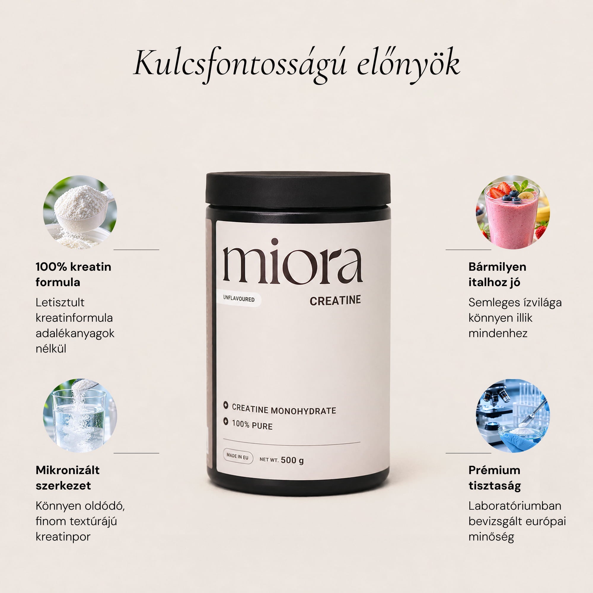 Miora 100% Creatine Monohydrate 500g 