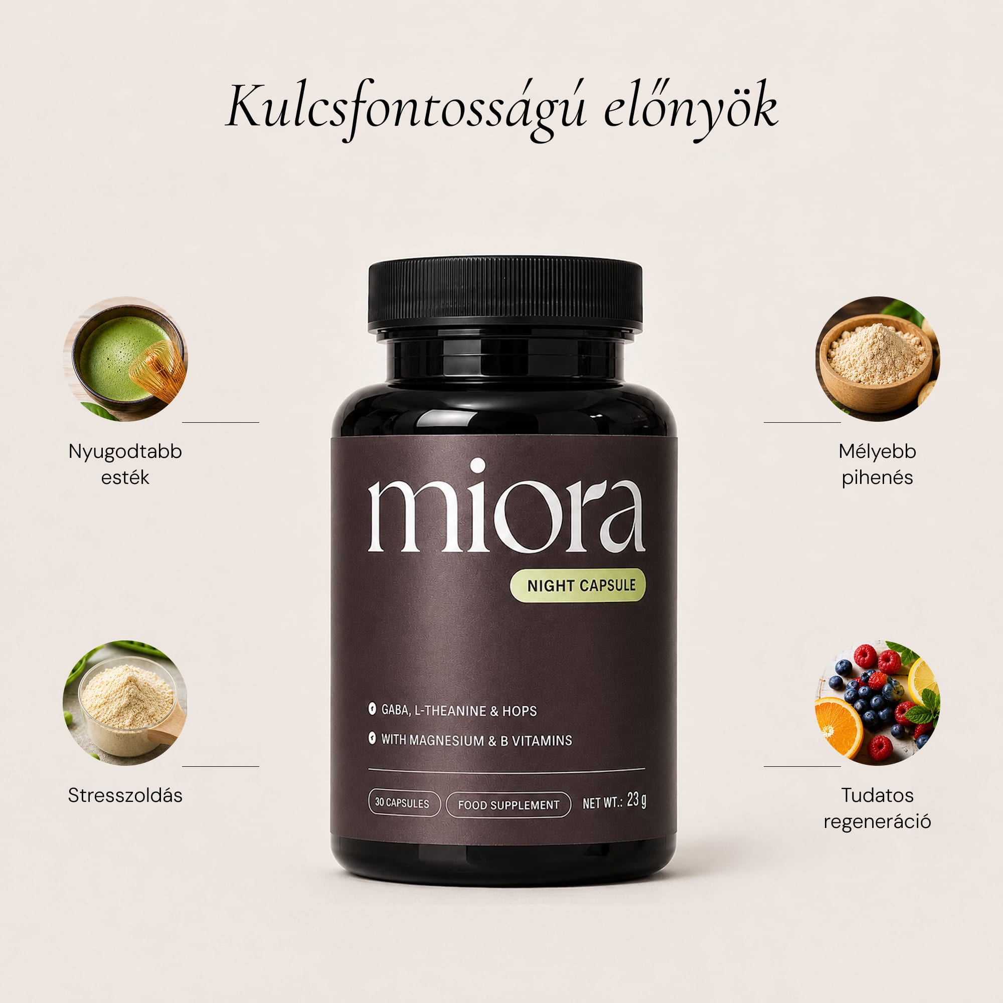 Miora Night Capsule Lefekvés előtti kapszula 30 db3