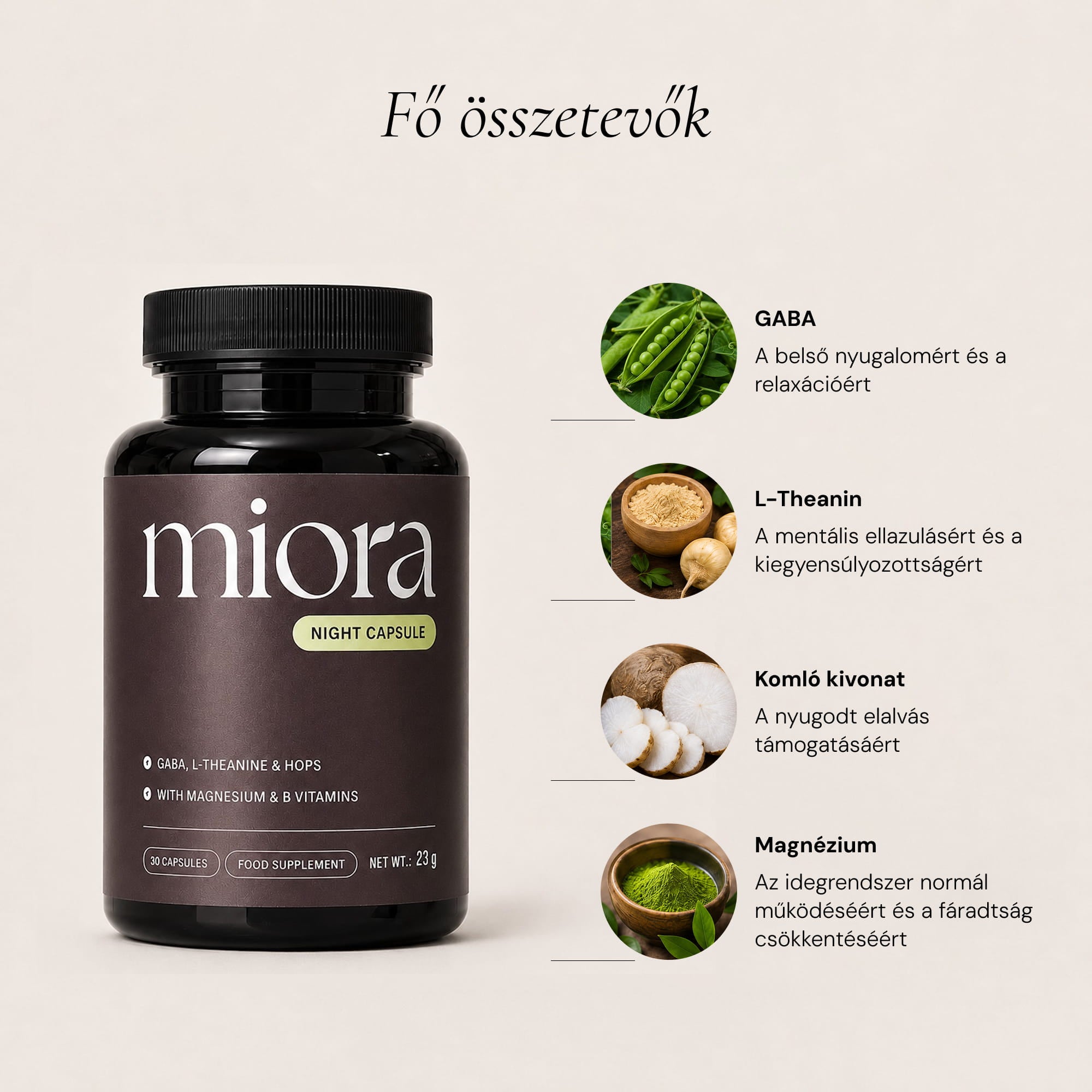 Miora Night Capsule Lefekvés előtti kapszula 30 db
