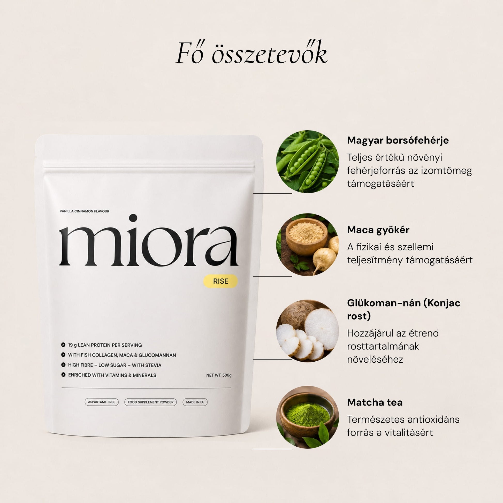 Miora Rise Powder Reggeli Fehérjepor 500g